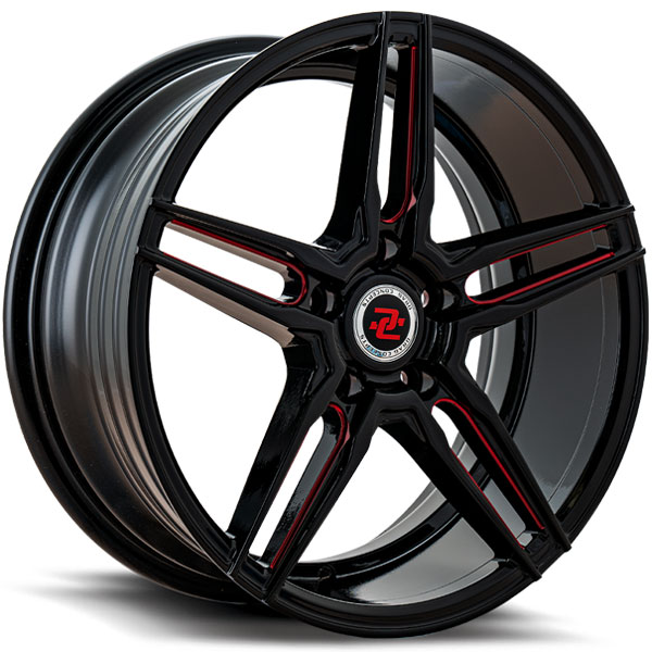Drag Concepts R38 Gloss Black with Red Milled Spokes