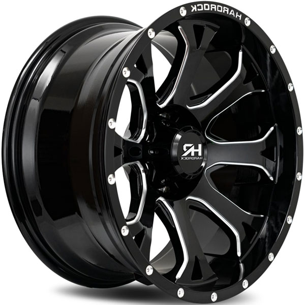 Hardrock Offroad H505 Bloodshot Xposed Gloss Black with Milled Spokes