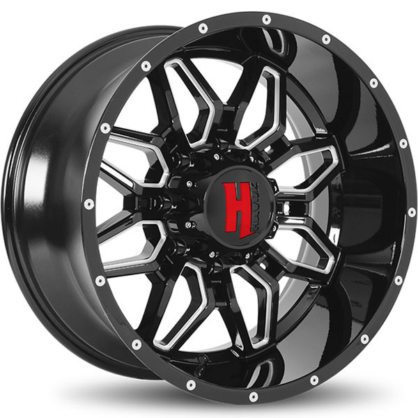 Havok Off-Road H109 Gloss Black with Milled Spokes