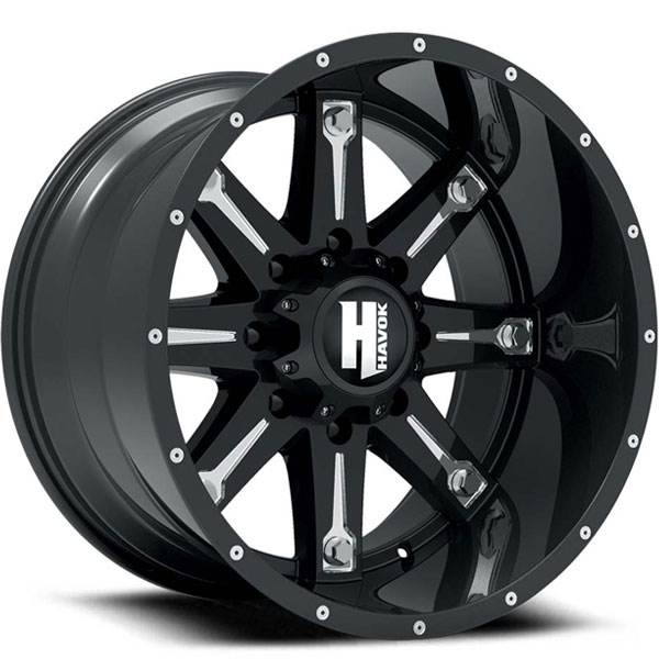 Havok Off-Road H113 Gloss Black with Milled Windows