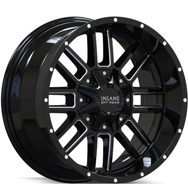 Insane Off-Road IO-07 Gloss Black with Milled Spokes