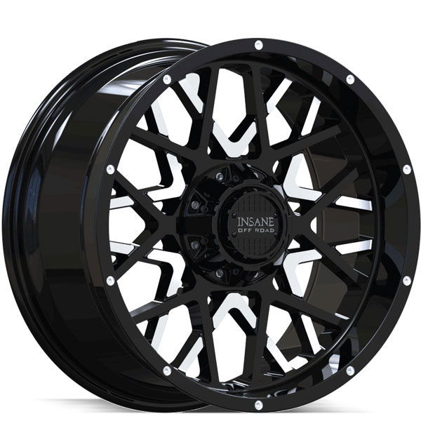 Insane Off-Road IO-10 Gloss Black with Milled Spokes