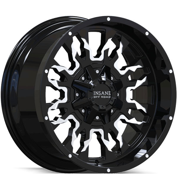 Insane Off-Road IO-14 Gloss Black with Milled Spokes