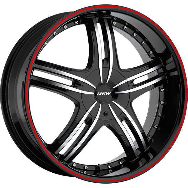 MKW M105 Black Machined with Red Stripe
