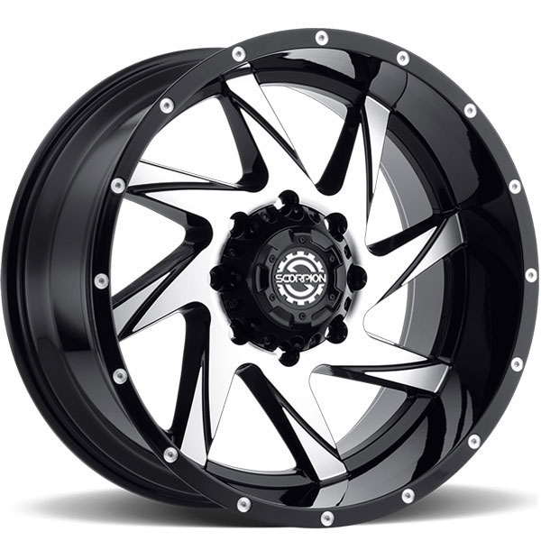 Scorpion Off-Road SC-23 Gloss Black with Machined Face