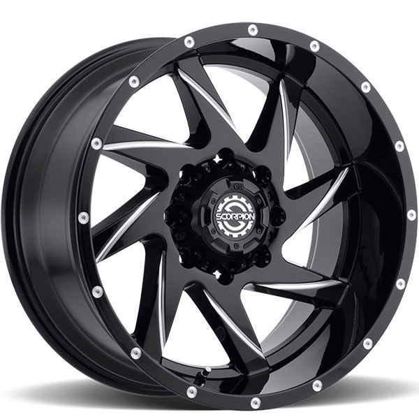 Scorpion Off-Road SC-23 Gloss Black with Milled Spokes