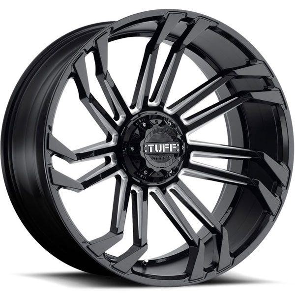 Tuff T21 Gloss Black with Milled Spokes