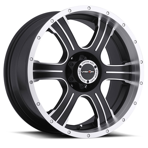 Vision Off-Road 396 Assassin Matte Black with Machined Face