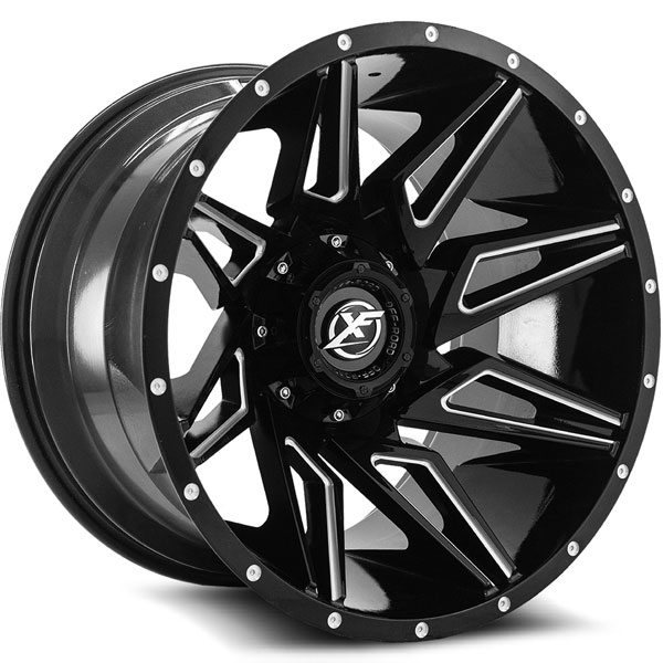 XF Off-Road XF-218 Gloss Black with Milled Spokes