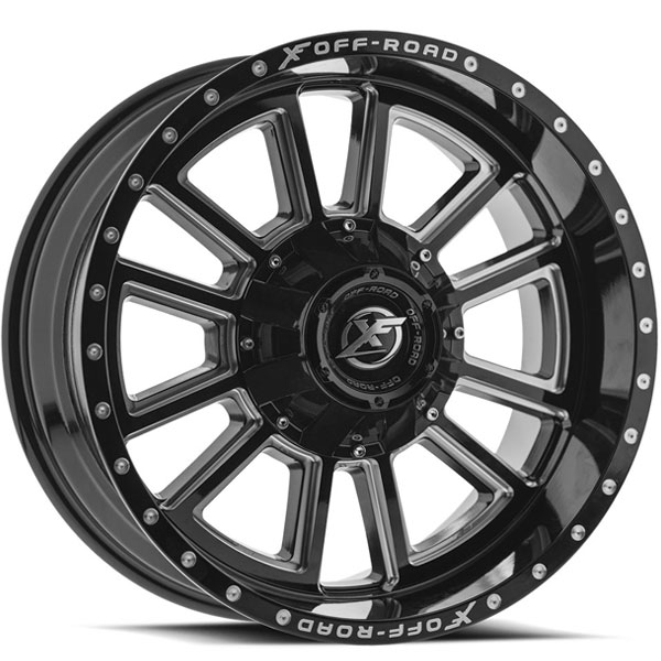 XF Off-Road XF-225 Gloss Black with Milled Spokes