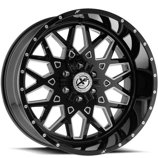 XF Off-Road XFX-307 Gloss Black with Milled Spokes